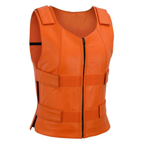 Chaleco de Motociclista Personalizado para Mujer, Cuero Genuino, Impermeable, Cortavientos, Ecológico, Cuello en V Completo, Chaleco Exterior de Invierno Personalizado - Product Image 6