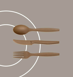 JUEGO DE CUBIERTOS DE PULPA DE CAFÉ AL POR MAYOR CUCHARA Y TENEDOR NATURAL ECOLÓGICO OFERTA CALIENTE PRODUCTO DE EXPORTACIÓN - Product Image 2