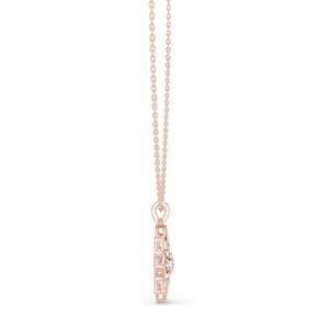 Collar con Colgante Floral de Diamante CVD EF VVS-VS de 0.45 CT, Creado en Laboratorio, Opciones de Oro de 18K, 14K, Oro Rosa, Amarillo y Blanco, Elegante - Product Image 5