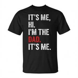 T-shirt promotionnel en coton noir à col rond et manches courtes pour homme - C'est moi, papa - Product Image 2