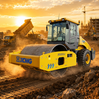 Rouleau compresseur vibrant à tambour unique XS203J de 20 tonnes avec moteur diesel Shangchai, compacteur de sol robuste pour la construction routière