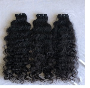 Meilleure entreprise et prix de gros en Inde, extensions de cheveux naturels bouclés 100% vierges Remy non traités, cuticules alignées, 24 pouces - Product Image 1