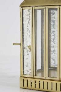 Faroles de Piso de Latón, Diseño Moderno con Detalles Calados, Decoración Navideña y de Pascua, Portavelas Duraderos Sin Plomo - Product Image 5