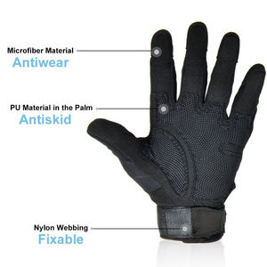 Gants tactiques de protection en cuir de vache pour l'extérieur Gants tactiques confortables et durables légers OEM - Product Image 2