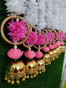 Traditional Elegant <b>Vintage</b> Jasmine Garland Jhoomer Bells Ganesh Chaturthi Diwali Punjabi Wedding Hanging Decorations for Mandap - Product Image 2