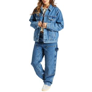 เสื้อแจ็คเก็ตยีนส์ผู้หญิงทรงโอเวอร์ไซส์ ทรงปกติ แต่งกระดุม ลุคซักฟอก สไตล์ลำลองสำหรับฤดูหนาว เหมาะกับการสวมใส่ในชีวิตประจำวัน - Product Image 2