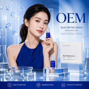 เซรั่มบำรุงผิวหน้าบลูคอปเปอร์เปปไทด์ รับผลิตแบบ OEM ODM แบรนด์โลโก้ตามสั่ง เอสเซนส์เติมความชุ่มชื้น ขายส่งผลิตภัณฑ์ดูแลผิว - Product Image 1