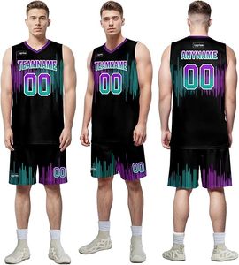 Tenue de basket-ball personnalisée respirante et imprimée, kit complet pour adultes et jeunes, 100% polyester, uniformes de basket-ball - Product Image 1