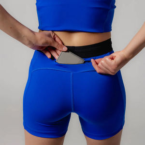 Spandex y material de poliéster hecho pantalones cortos de compresión para mujer Pantalones cortos de compresión transpirables para mujer en varios colores - Product Image 2