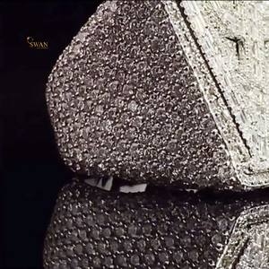 Bague initiale personnalisée en argent 925 avec diamant de laboratoire Iced Out Bijoux de déclaration Hip Hop Cadeau de mode personnalisé de luxe - Product Image 4