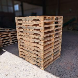 Euro Single Faced 4-Way Entry Industrial Wooden Pallet 17kg 2.0T Dynamic Load Capacity Warehouse Use Model 82642 - Product Image 2