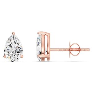 Pear Cut Lab Grown Diamond Stud <b>Earrings</b> - Product Image 6