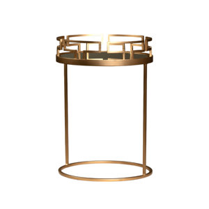 Gran oferta, mesa auxiliar de sofá con anillo de Metal con mesas de centro de vidrio, artículo decorativo para el hogar para muebles de sala de estar, restaurante - Product Image 1