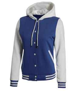 Vêtements décontractés personnalisés Letterman Vestes universitaires personnalisées grande taille Veste à capuche classique de baseball pour femmes Veste universitaire - Product Image 2