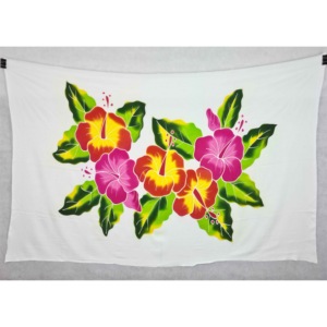 Sarongs hawaïens peints à la main en rayonne de qualité supérieure, paréo, vente en gros personnalisée, vêtements de plage, couverture, îles du Pacifique, HPSU006-01-180 - Product Image 1