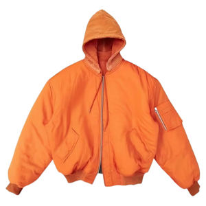 OEM Wholesale High Quality Streetwear Oversized Unisex <b>Suede</b> Satin Industries Custom <b>Men's</b> Bomber Winter <b>Jacket</b> <b>Men</b> and Women - Product Image 6