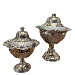 Bol japonais exclusif en aluminium en forme de fleur classique, plaqué argent, accessoires de table de cuisine, qualité alimentaire - Product Image 2