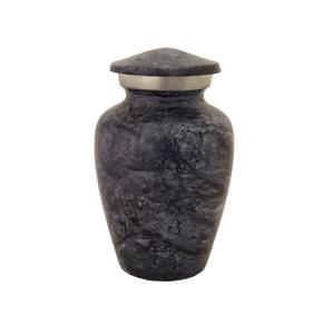 Urne souvenir en aluminium fini de marbre Urne souvenir de crémation de qualité supérieure pour les cendres humaines - Product Image 1
