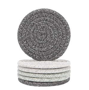 Handcrafted Eco-friendly Cloth Fabric <b>Coasters</b> <b>Set</b> Classic Style for Perfect Surface Protection with Rustic Charm - Product Image 1