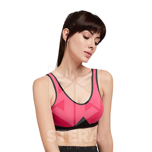 Femmes de haute qualité Logo personnalisé soutien-gorge de sport Unique rose noir couleurs respirant vêtements de sport Fitness Yoga haut en gros - Product Image 2