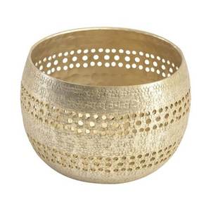 Elegante cuenco de Metal con acabado dorado para servir, cuencos de mesa con diseño dorado para frutas secas, utensilios de cocina, artículos de comedor, Comida comercial - Product Image 5