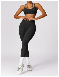 2025 nueva moda sin costuras personalizado ropa activa gimnasio 4 piezas conjuntos de Yoga Fitness ropa deportiva conjuntos de Entrenamiento para mujeres - Product Image 3