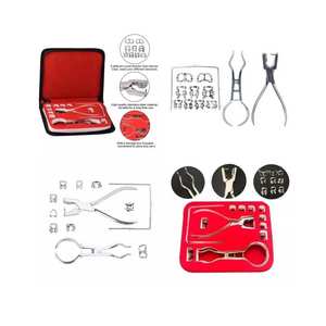 Kit de démarrage de digue en caoutchouc en acier de 12 pièces avec pince à perforer et instruments chirurgicaux – Kit dentaire professionnel - Product Image 2