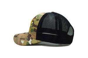 Vente en gros Casquette de camionneur camouflage de haute qualité avec logo personnalisé Impression numérique Protection UV pour la chasse Casquette de camionneur d'extérieur - Product Image 3