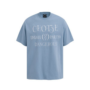 Camisas Casuales de Verano, Tendencia de Marca, Estilo Retro, 100% Algodón, Manga Corta, con Diamantes y Perlas, Protección UV, Secado Rápido - Product Image 3