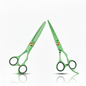 Ensemble de ciseaux à cheveux professionnels en or rose et de ciseaux à effiler en acier inoxydable, outils de salon de coiffure - Product Image 4