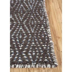 Abrash Classic Geometric <b>Wool</b> Rugs Beige & <b>Brown</b> Flat Weaves Handmade Rectangle for Bedroom & Hallway 4m Width-ADWL-13096 - Product Image 4