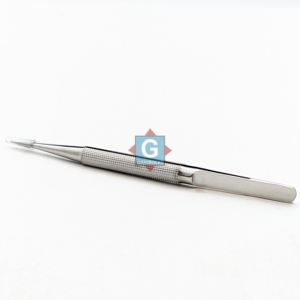 Pince à épiler de microchirurgie manuelle en acier inoxydable certifiée CE disponible en différentes tailles - Product Image 3