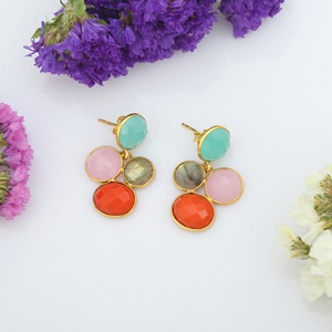 Alta calidad 925 plata esterlina Mujer y Niña clásico elegante hecho a mano venta al por mayor pendientes flexibles - Product Image 3