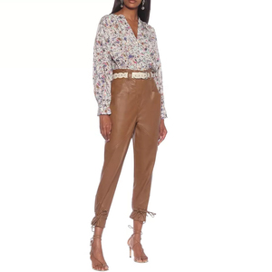 Pantalones de Cuero Sintético de Cintura Alta para Mujer, Cierre de Cremallera, Ajustados, Estilo Delgado, Transpirables, Casuales para la Temporada de Primavera - Product Image 4