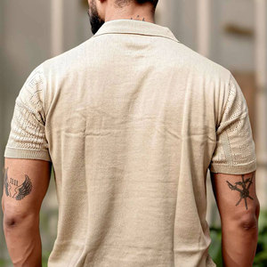 OEM de moda de alta calidad de los hombres Polos último diseño de media manga de punto de ropa hecha en fábrica al por mayor - Product Image 3