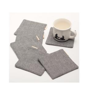 Hot Seller Linen <b>Coaster</b> Black Color Best Selling Custom Size Linen <b>Coaster</b> Home Hotel <b>Table</b> Ware Linen <b>Coaster</b> Factory Sale - Product Image 6