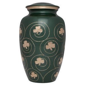 Green Ribbed Ceramic <b>Urn</b> With <b>Large</b> Size With Customized Color and Sizes for Home at Wholesale With Sizes 16.5X16.5X35.8CM - Product Image 3