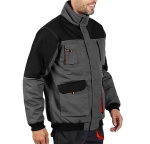 Chaqueta de trabajo de algodón para hombre, de talla grande, mecánica, industrial, transpirable, resistente al fuego, ropa de trabajo personalizada - Product Image 5