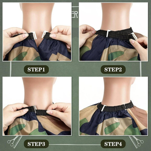 Delantal de salón Peluquería Patrón de personalización Venta al por mayor Capa de barbería Corte de pelo en blanco Resistente al agua Nylon/Poliéster - Product Image 3