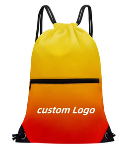 Top Quality Polyester Draw String Custom Recycled Sports <b>Backpack</b> Gym Bag Waterproof Logo <b>Promotional</b> Fitness Drawstring Bags - Product Image 2
