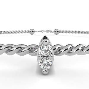 Magnifique bracelet et jonc en or 18 carats avec diamants de laboratoire - Product Image 6