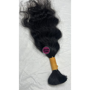 Cheveux humains bruts naturels en vrac pour le tressage, 100% vierge Remy indien gris bouclé, sans trame, cheveux lâches pour les torsades, les tresses, les dreadlocks - Product Image 5