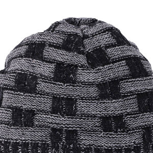 Bonnet d'hiver chaud personnalisé de haute qualité Nouvelle mode Casquette tricotée à carreaux multicolores Logo de créateur Fabricant à faible coût - Product Image 6
