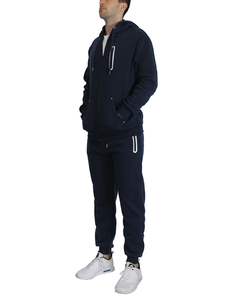 Sudadera con capucha y pantalones de chándal con forro polar para hombre, conjunto de ropa activa con logotipo personalizado al por mayor - Product Image 6