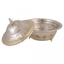 Último diseño fechas tazón para el hogar Hotel restaurante fruta seca chocolate tazón vajilla níquel acabado elegante latón fechas cuencos - Product Image 2