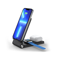 3 en 1 avec prise en charge Support de chargeur de bureau à charge rapide 15W Type-C