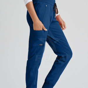Pantalon de travail d'hiver respirant de haute qualité pour esthéticienne, en polyester/coton, taille haute, coupe droite, vêtement de mode pour femme - Product Image 3