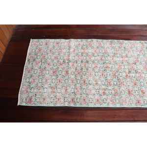 Alfombra Vintage Estilo Runner, Alfombra Turca de 2.5x6.7 pies, Alfombra Oriental Azul de Lana - Product Image 4