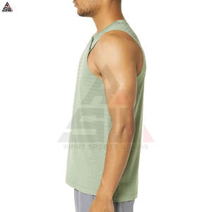 Débardeurs de gymnastique respirants tricotés et personnalisés avec OEM Service pour hommes Débardeurs Vêtements de sport Stringer Musculation Fitness Mode Gym Débardeur - Product Image 2