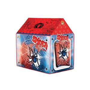 Spiderman Playhouse <b>Tent</b> for Kids Colourful White Web for 2 Persons Outdoor Play - Product Image 3